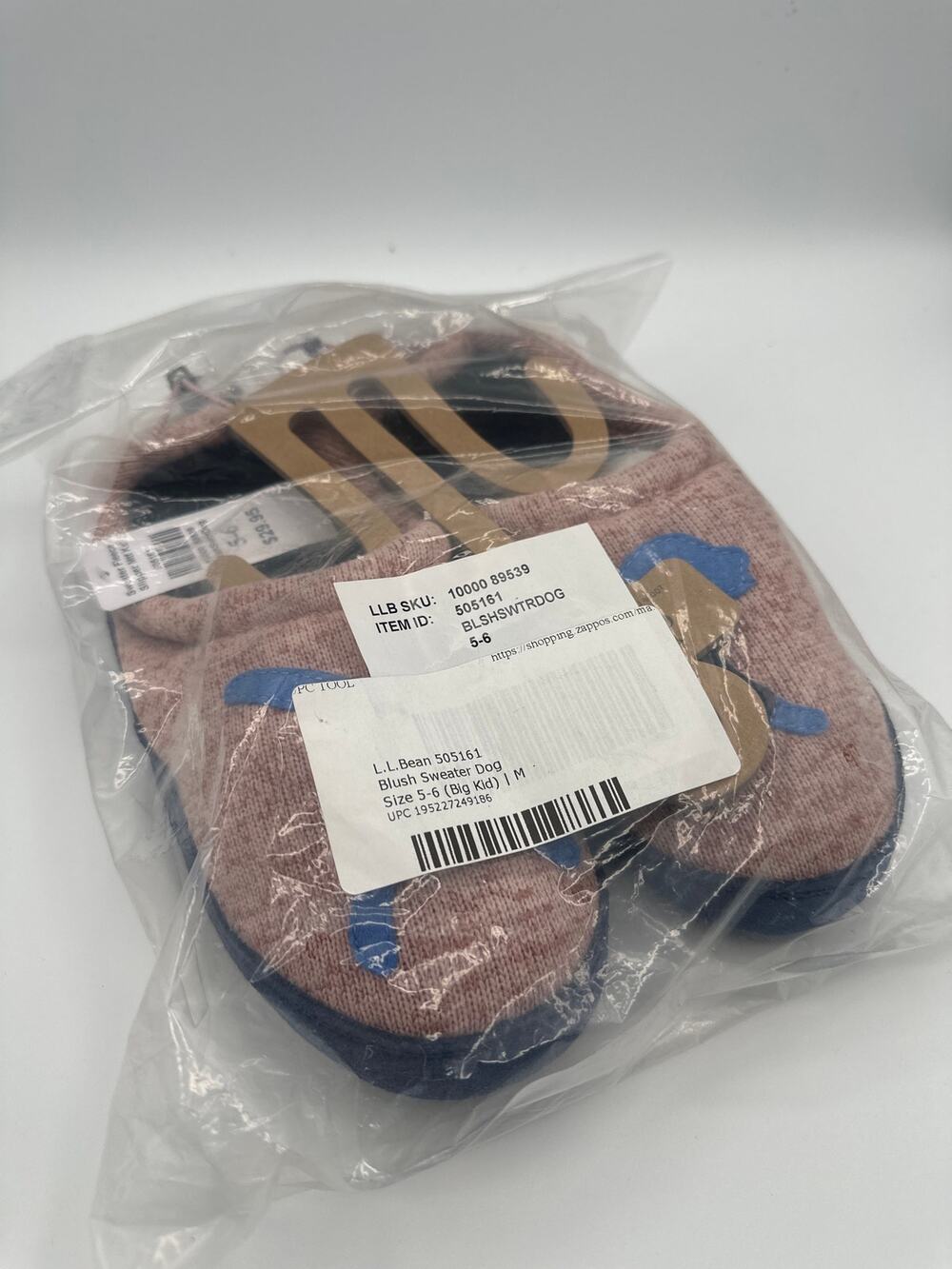 BNIB LLBean Girls Slippers, Size 5-6